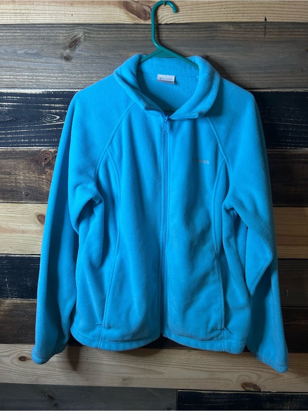 Columbia Lightweight Full-Zip Fleece Jacket in Turquoise Blue